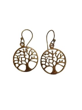 Gold Tree of Life Drop Earrings - Women's Jewelry